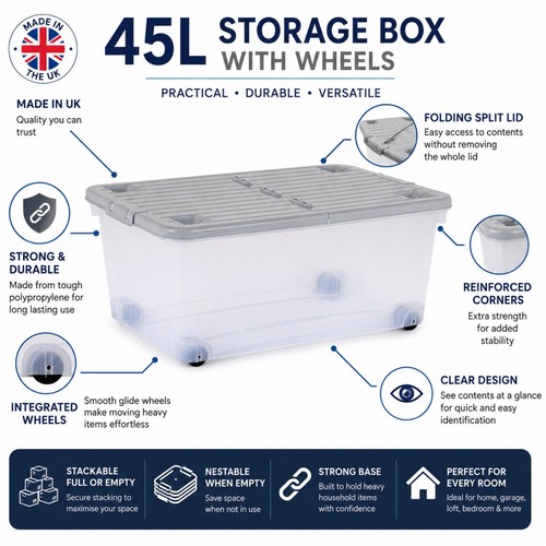 45l under bed - storage, box