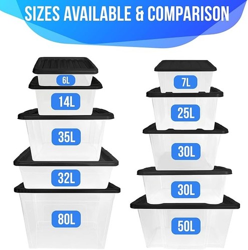 Clear plastic storage boxes - plastic,
