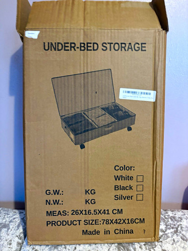 Black under bed storage - black,