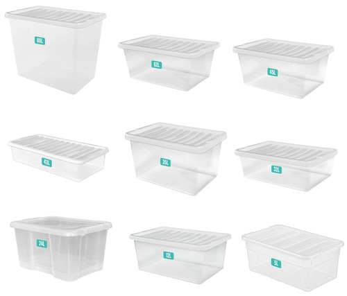 Clear plastic storage box - storage,