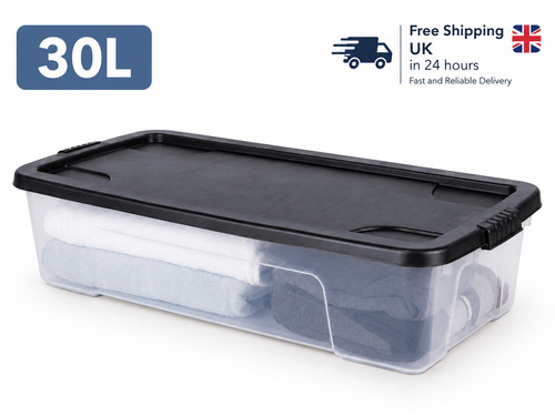30l storage box with - box, under