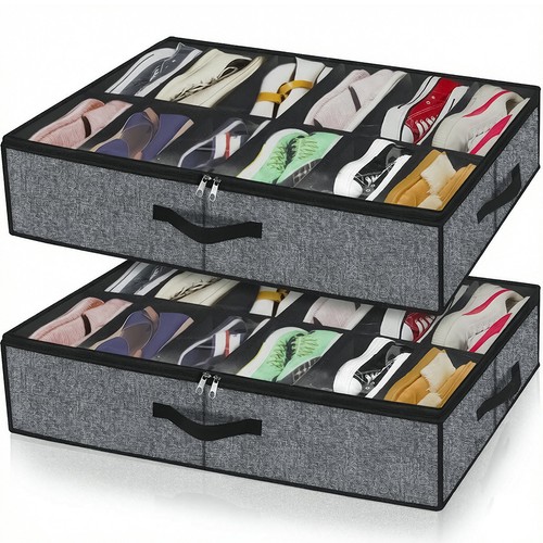 Under bed shoe storage - under,