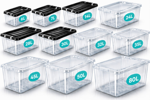 Clear plastic multi storage - plastic,