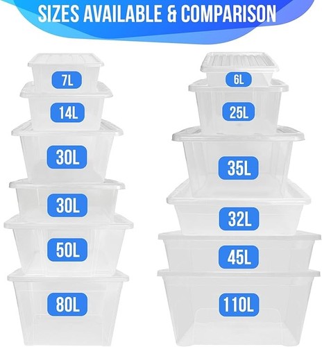 Clear plastic multi storage - plastic,