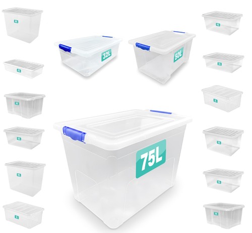 Clear plastic storage - storage, box