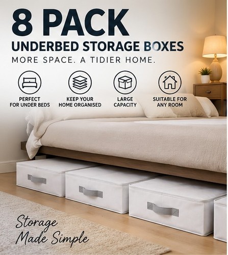 Pack underbed storage boxes - 8,
